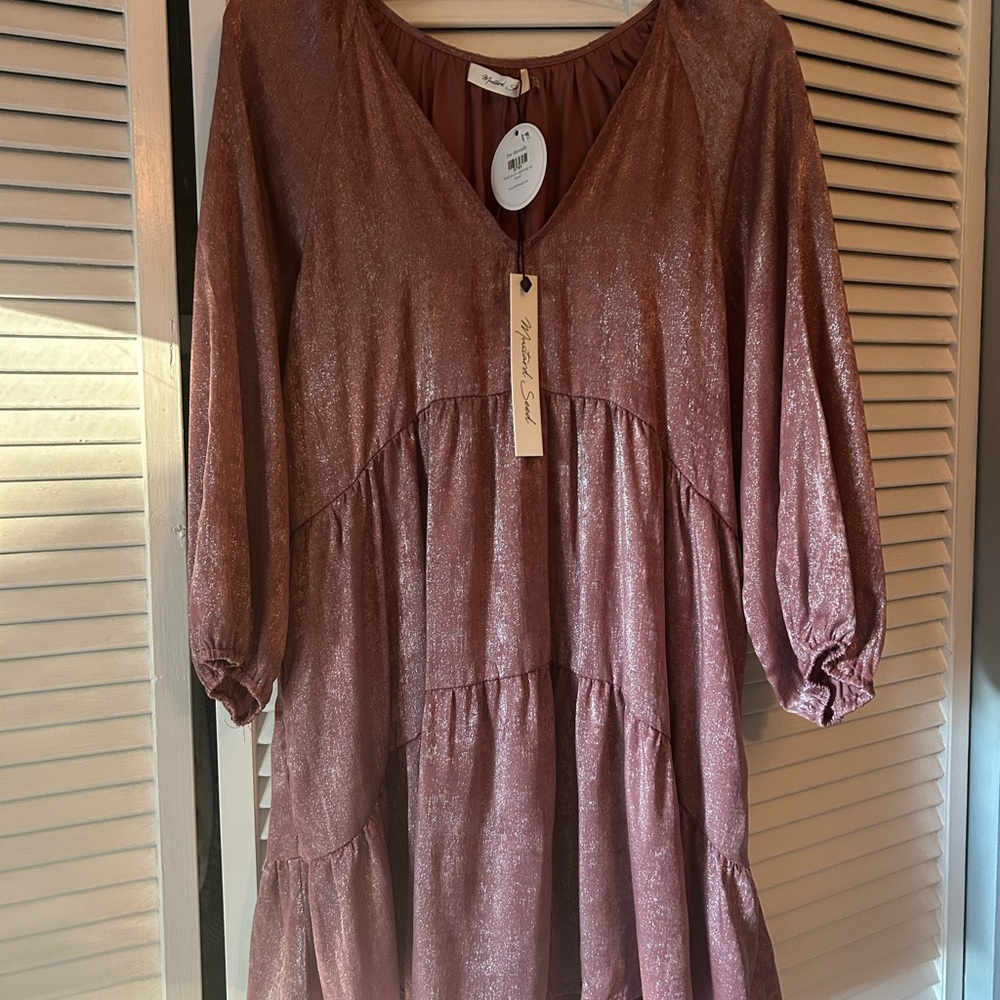 Mustard Seed Shimmering Mauve Dress